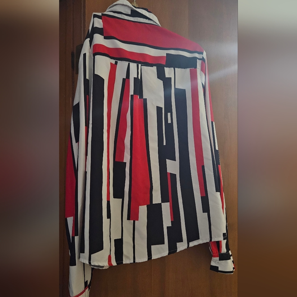 SHEIN Red and Black Shirt/Snake Skin Shirt